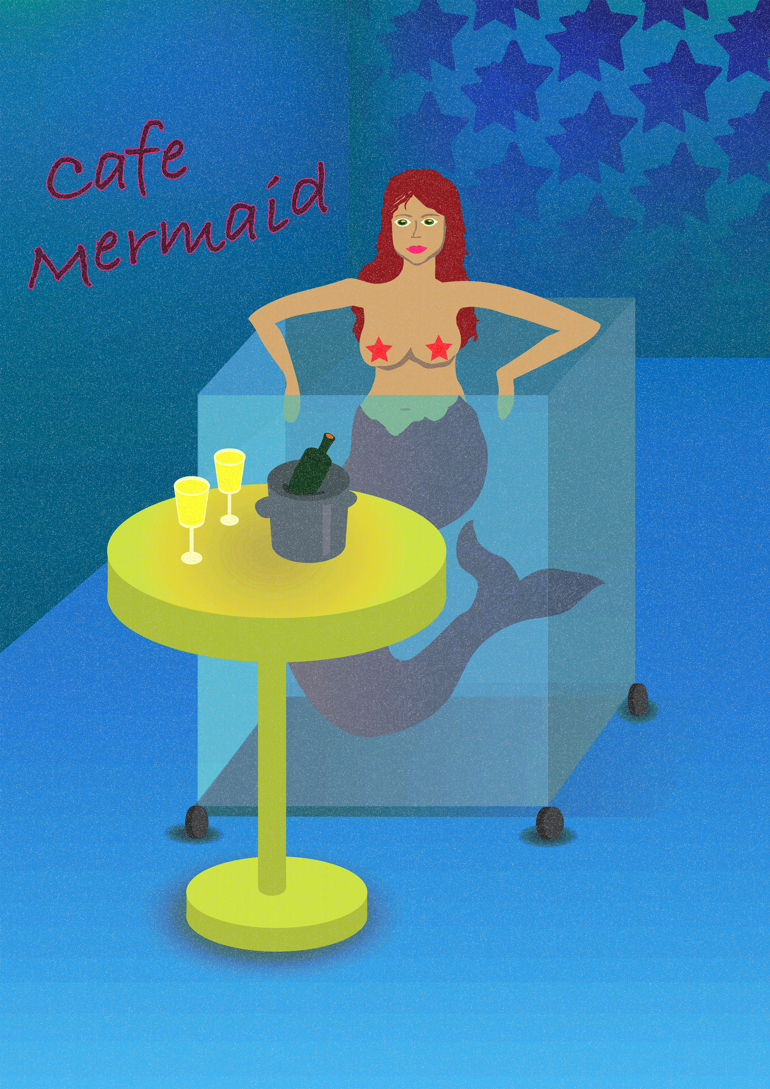 Original sketch of a mermaid concept from Germany